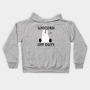 Unicorn Off Duty Kids Hoodie